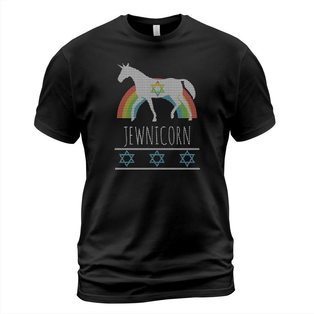 Funny Rainbow Jewnicorn Jewish Unicorn Ugly Men's T-Shirt