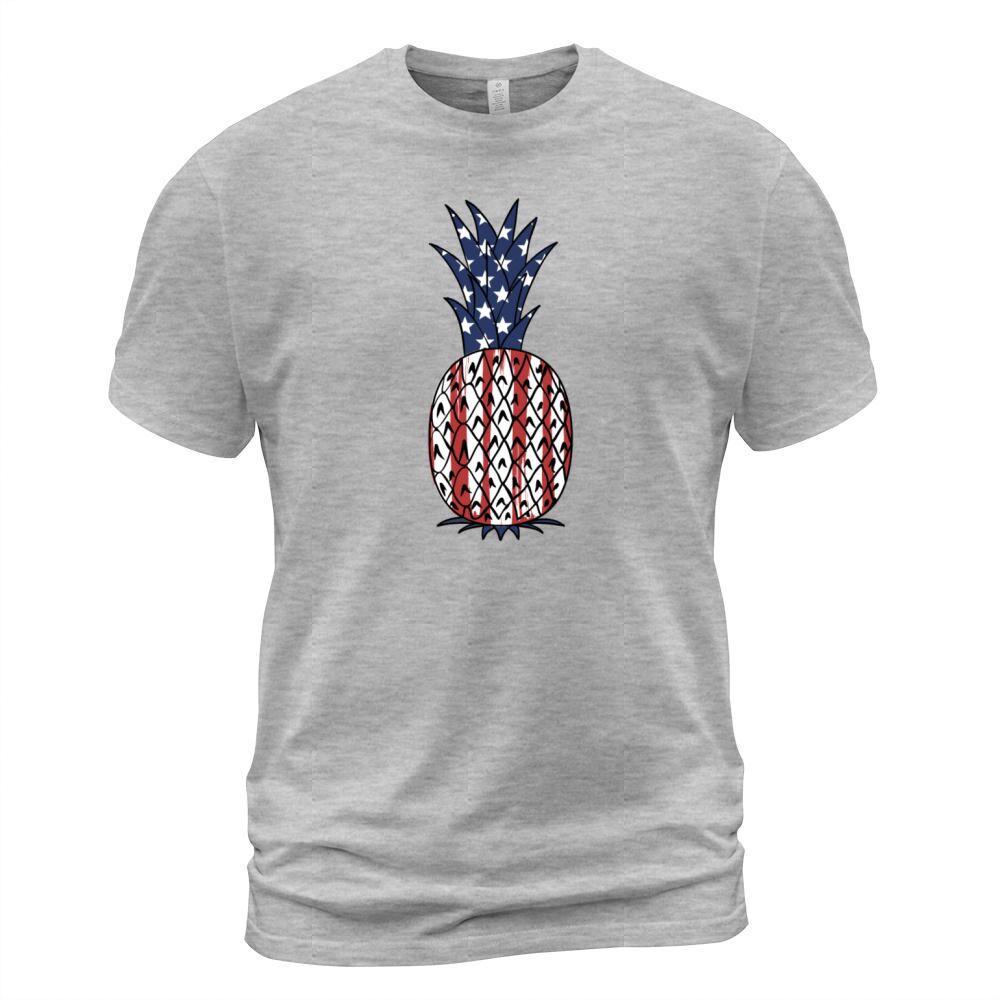 Happy Pineapple USA Flag Men's T-Shirt