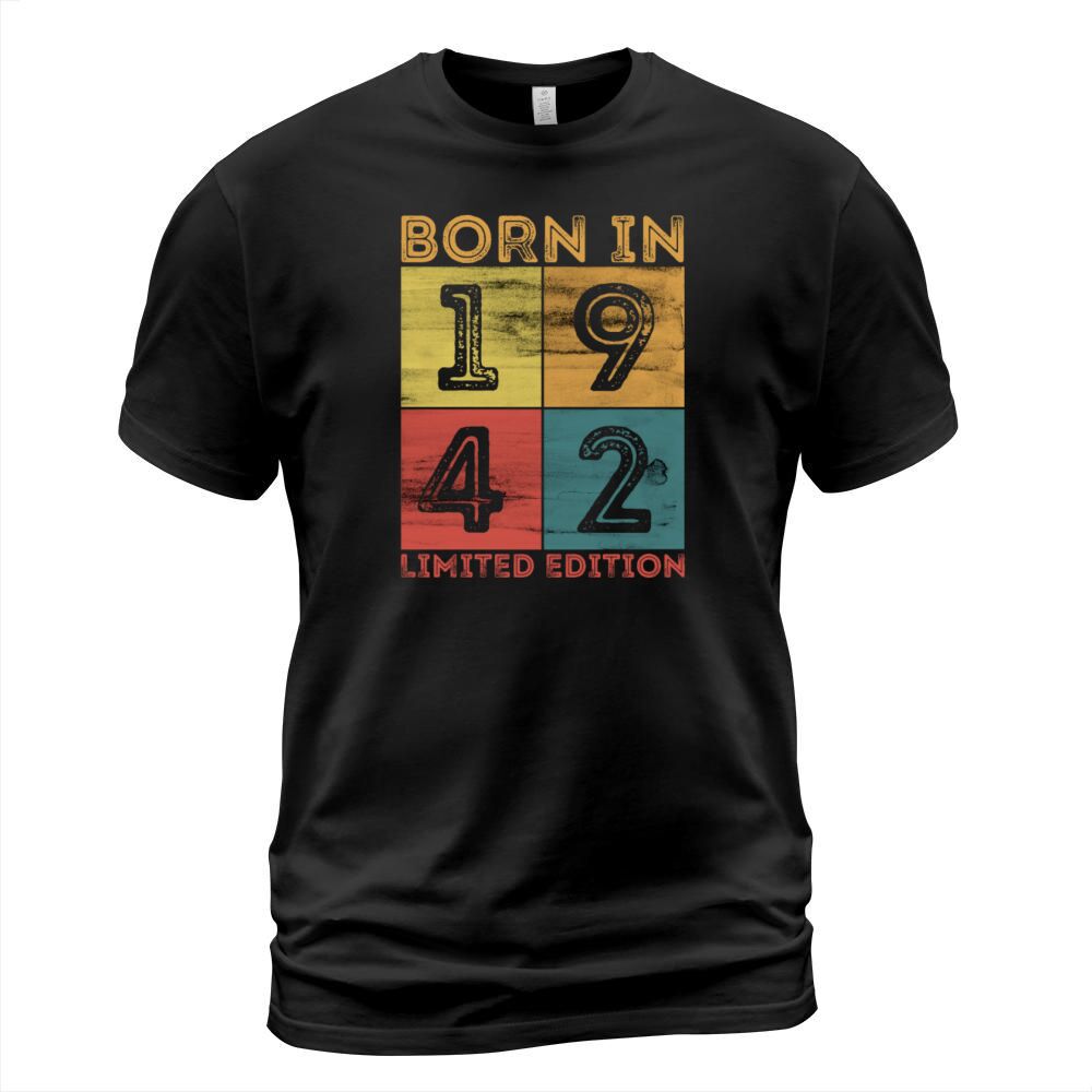 80th Birthday Born In 1942 Limited Edition Vintage Men's T-Shirt