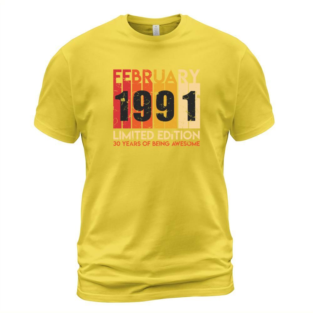 Birthday Shirt February 1991 born 30 years Men's T-Shirt