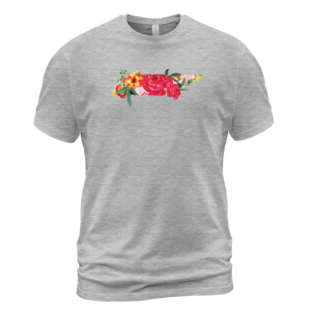 Tennessee Watercolor Flowers Men's T-Shirt