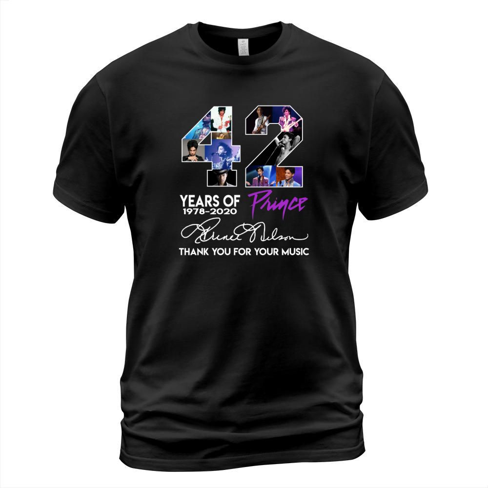 42 years of Prince signature thank you for the memories T-Shirt Unisex