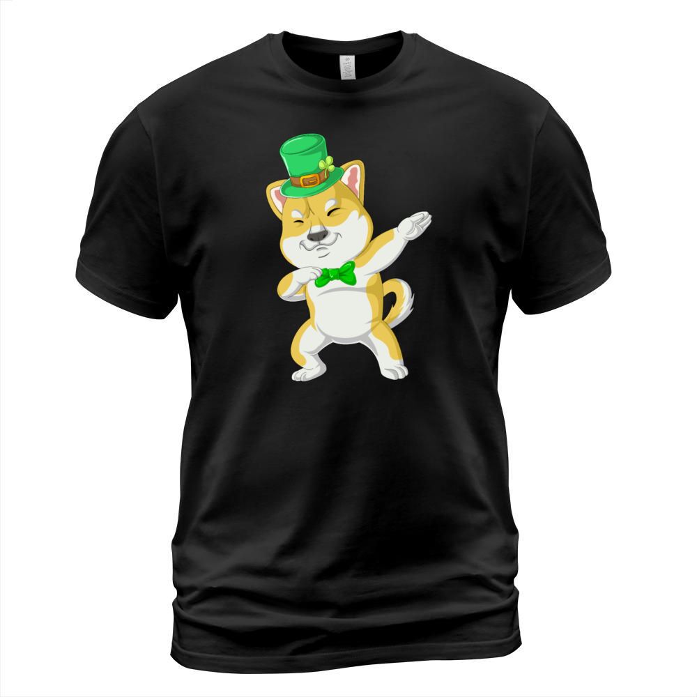 dabbing shiba inu St. Patrick's Day Men's T-Shirt