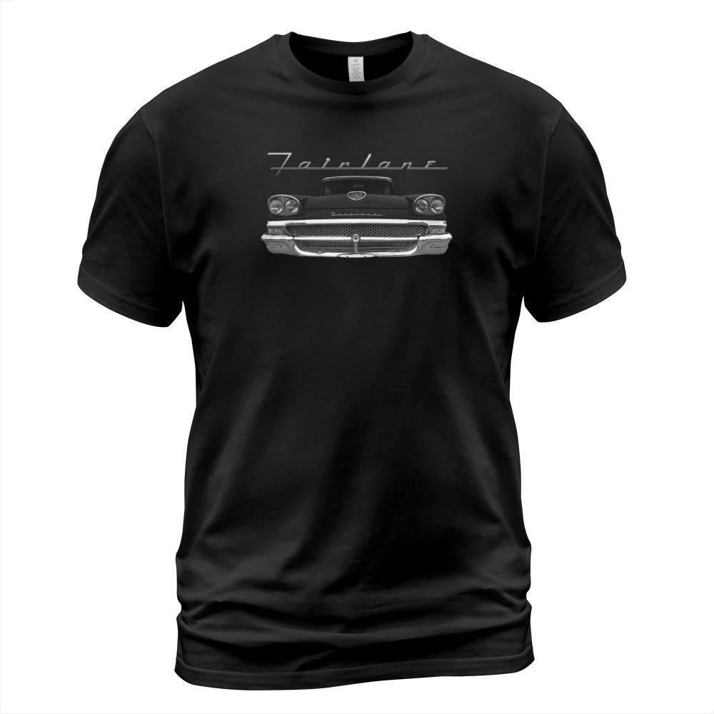 1958 Fairlane Two Side Black T-Shirt Unisex