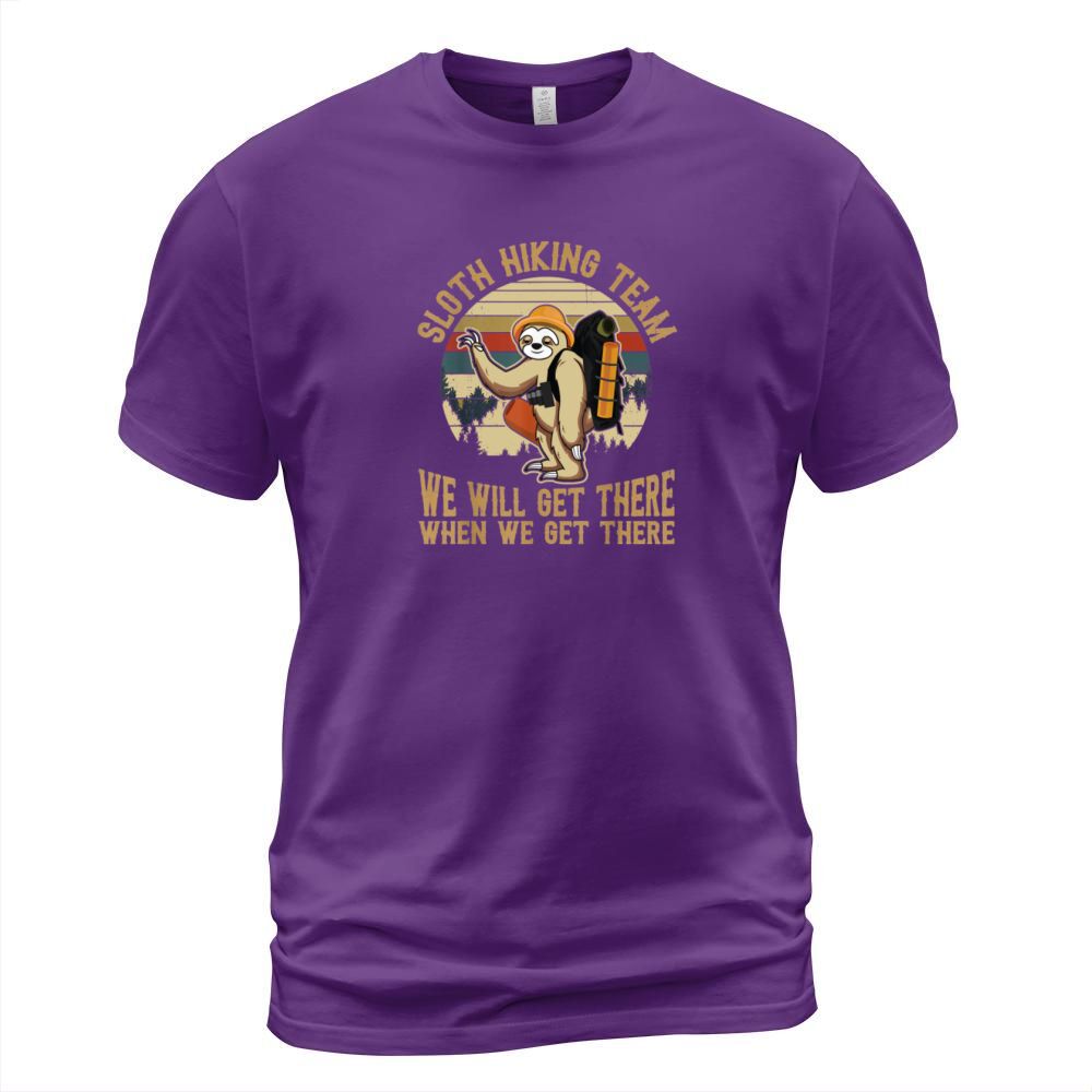 Sloth Hiking Team We Will Get There Funny Vintage Men's T-Shirt