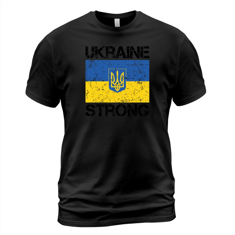 Ukraine Strong Ukrainian Flag Support Vintage T-Shirt Unisex
