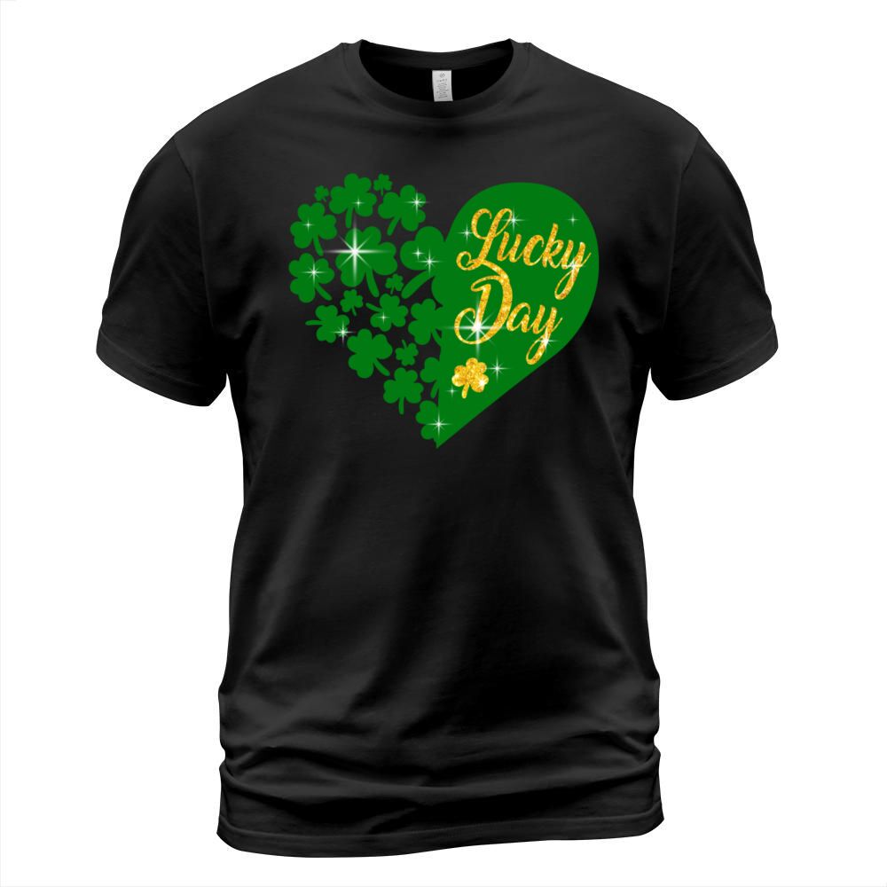 Shamrock Heart St Patricks Day Shirt Cute Patricks T-Shirt Unisex