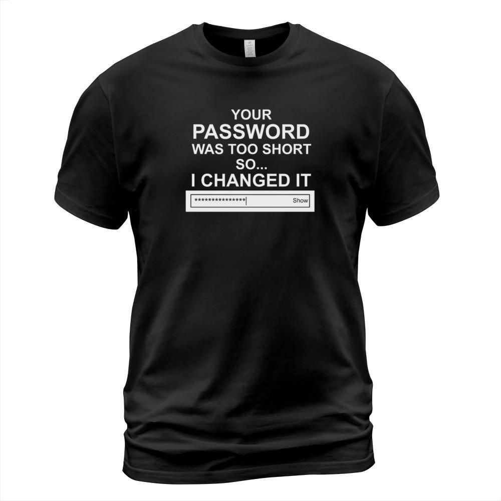 Computer Hacker Cybersecurity Your Password Was T-Shirt Unisex