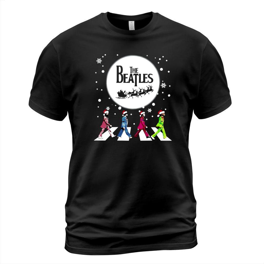 Santa The Beatles Walking Across Abbey Road Christmas shirt T-Shirt Unisex