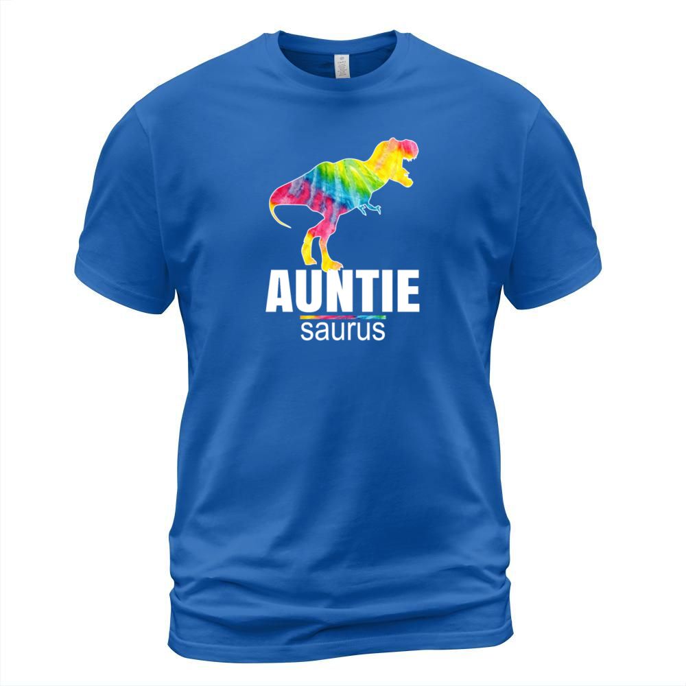 Auntie Saurus Design Cute Tie Dye Dinosaur Gift Men's T-Shirt