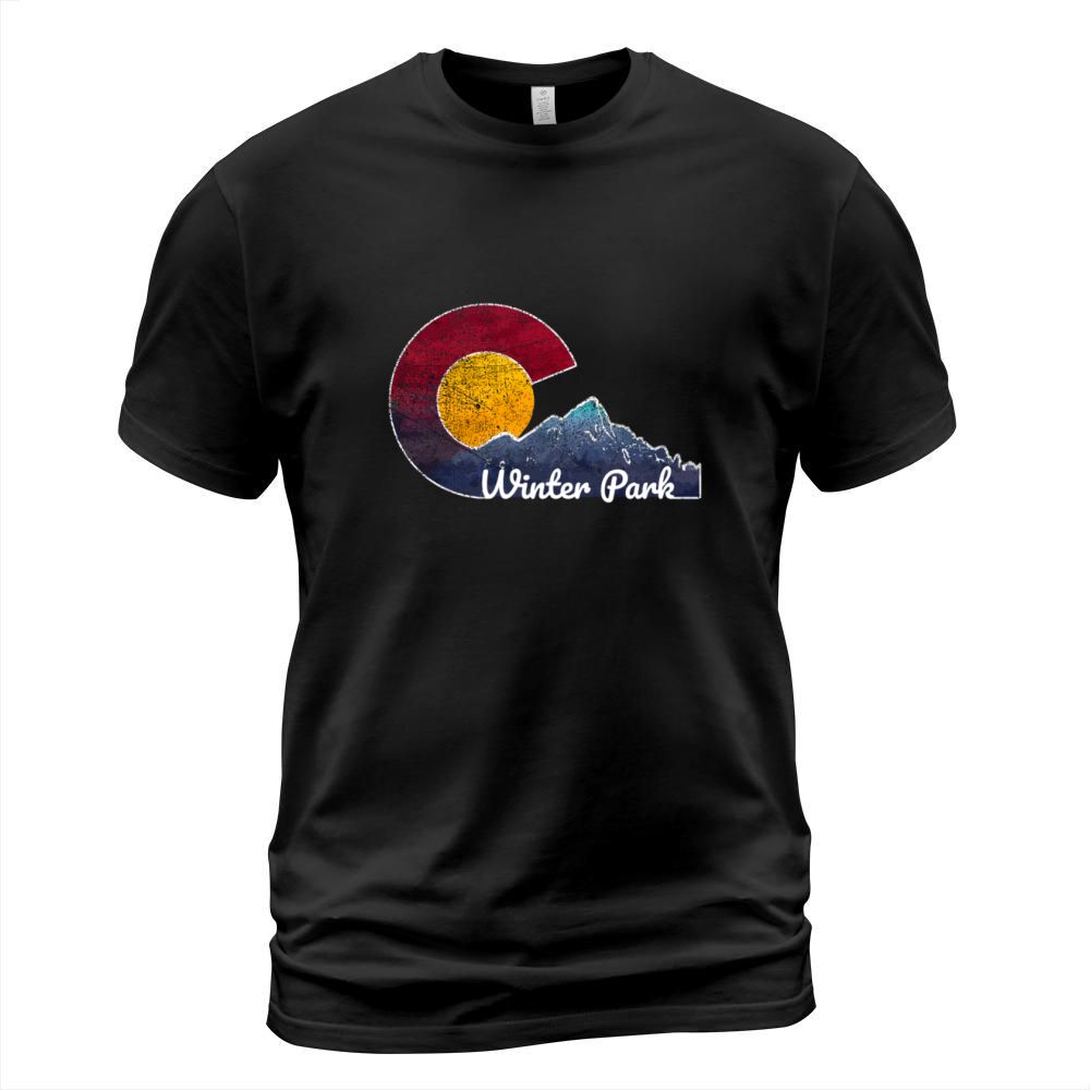 Winter Park Colorado Flag Inspired Men's T-Shirt