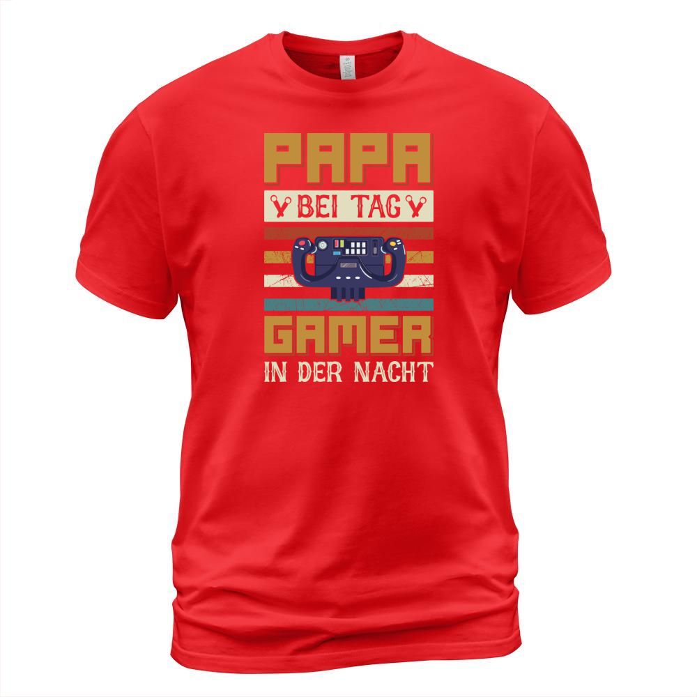 Papa Bei Tag Gamer In Der Nacht T-Shirt Unisex