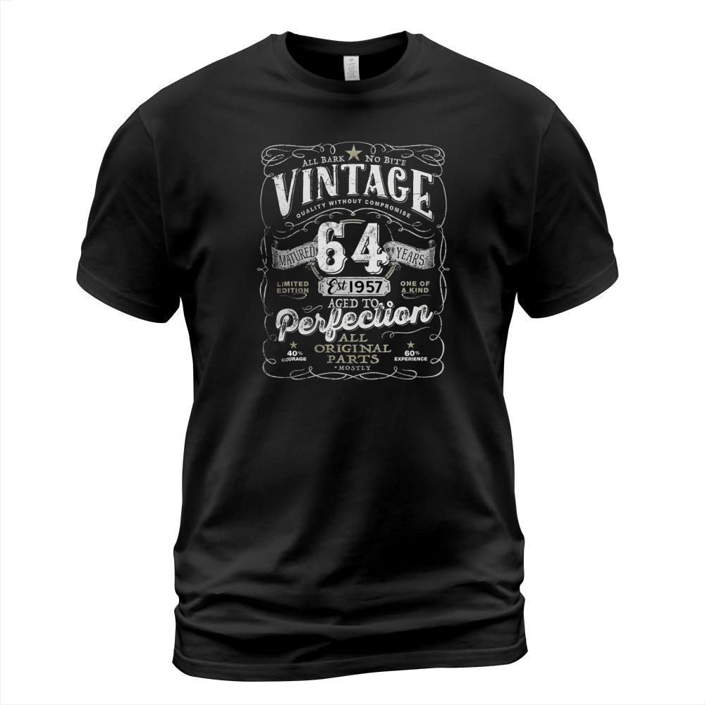 Vintage 64 Years Old Est 1957 Classic Birthday 2021 Gift T-Shirt Unisex
