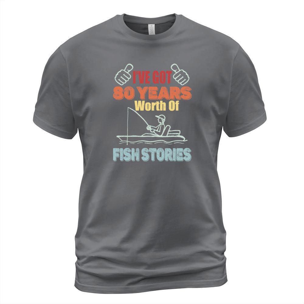 80 Years Worth Of Fish Stories-1941 Birthday Gift Men's T-Shirt