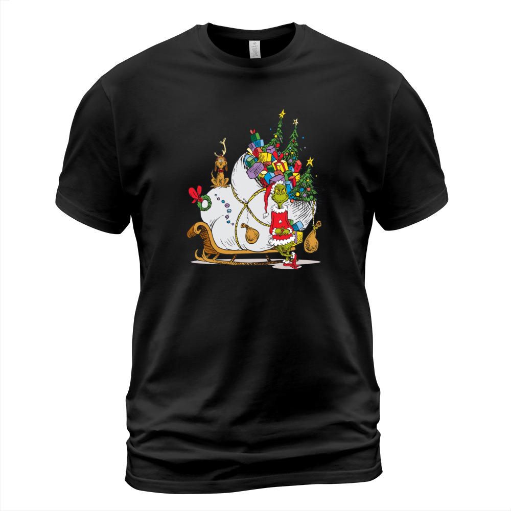 Dr Seuss Grinch Sleigh T-Shirt Unisex