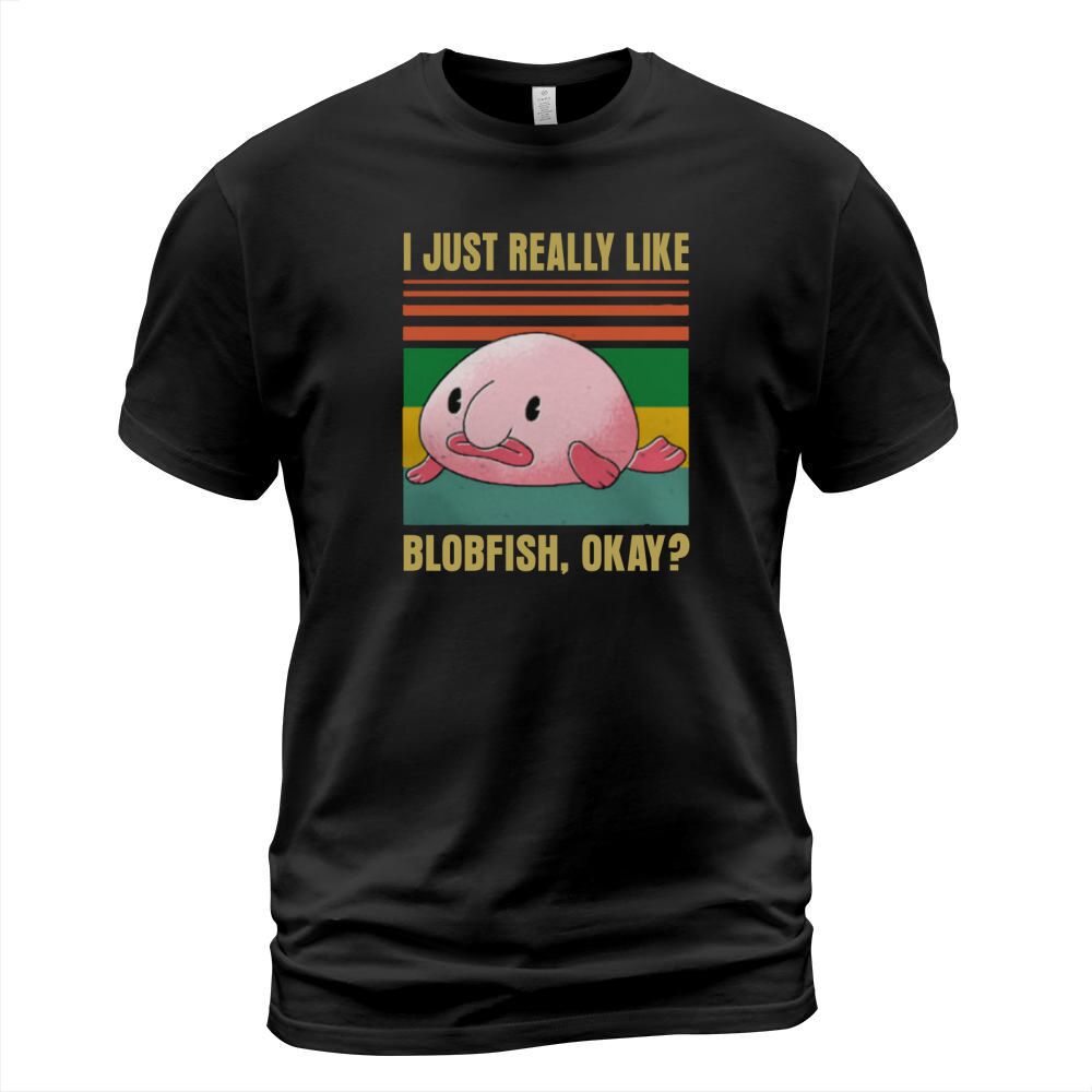 Blobfish Blobby Fishing Retro Vintage T-Shirt Unisex