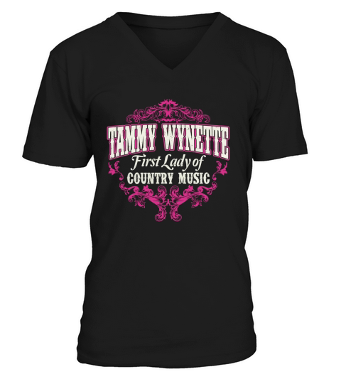 tammy wynette - First Lady of country music V-Neck T-shirt
