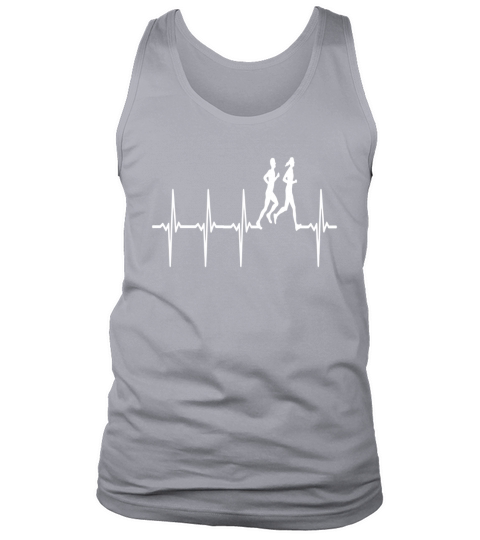 Cross country running heartbeat gift for sports man Tank Top Unisex