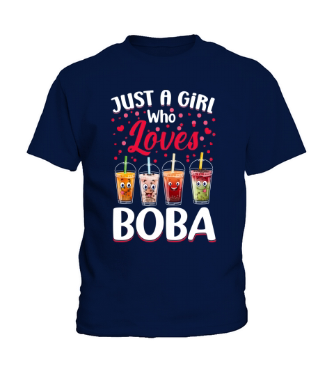 Just a Girl Who Loves Boba Kids T-Shirt
