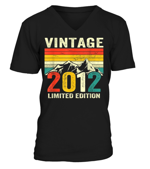 10 Year Old Gifts Vintage 2012 Limited Edition 10th Birthday T Shirt V-Neck T-shirt