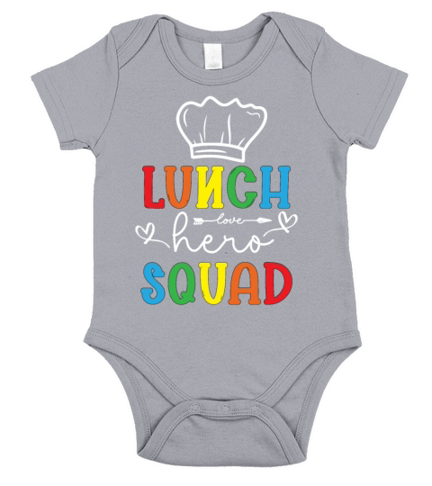 School Lunch Hero Squad Funny Cafeteria Workers Short Sleeve Baby One-Piece