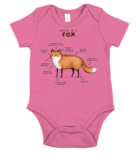 Anatomy of a Fox Short Sleeve Baby One-Piece