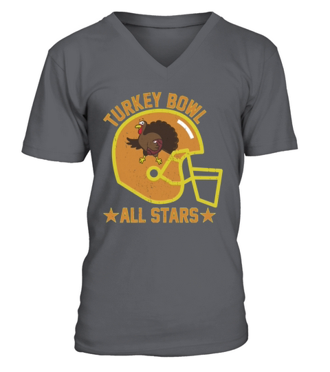 Turkey Bowl Footbal All Stars Thanksgiving Mens TShirt V-Neck T-shirt