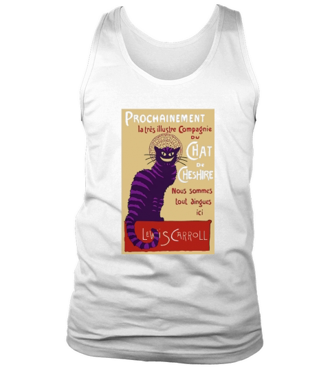 Cheshire Cat &amp;amp;#039;chat noir&amp;amp;#039; poster Funny Cat T Shirt Tank Top Unisex