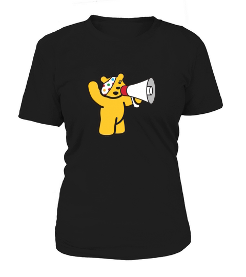 CHILDREN IN NEED PUDSEY MEGAPHONE T SHIRT PUDSEY BEAR TEE Women's T-Shirt