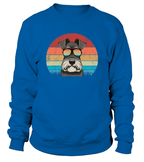 Dog Vintage Best Schnauzer Dad Ever Father Day Vintage Sunglass Sweatshirt Unisex