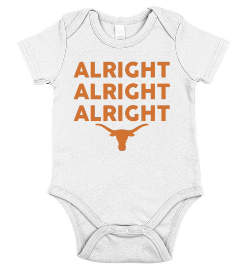 Alright Alright Alright Texas Longhorn Short Sleeve Baby One-Piece