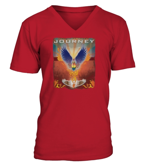 Journey American Band - Mens Ringer T-Shirt V-Neck T-shirt
