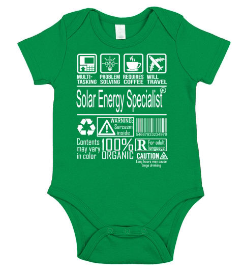 Solar Energy Specialist Multitasking Job Shirts Short Sleeve Baby One-Piece