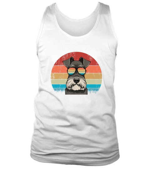 Dog Vintage Best Schnauzer Dad Ever Father Day Vintage Sunglass Tank Top Unisex