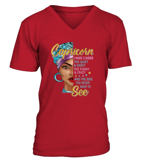 Capricorn Girl V-Neck T-shirt