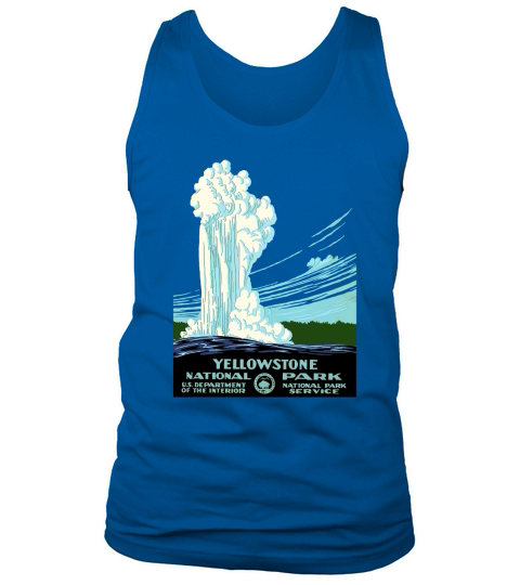Vintage Yellowstone National Park Geyser WPA Tank Top Unisex