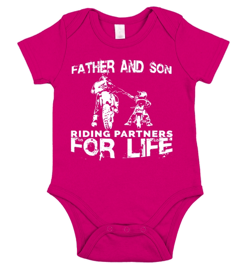 Father And Son Riding Partners For Life T-shirt Dads Sons Black Youth B01LYQTW20 1 Short Sleeve Baby One-Piece
