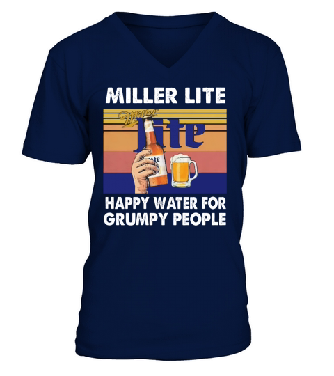 miller lite art V-Neck T-shirt
