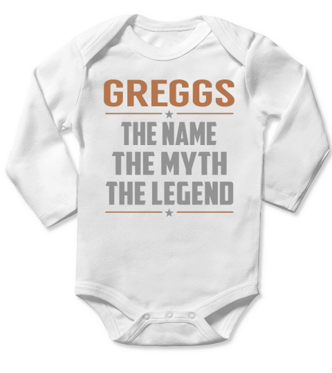 GREGGS The Name The Myth The Legend Name Shirts Long Sleeve Baby One-Piece
