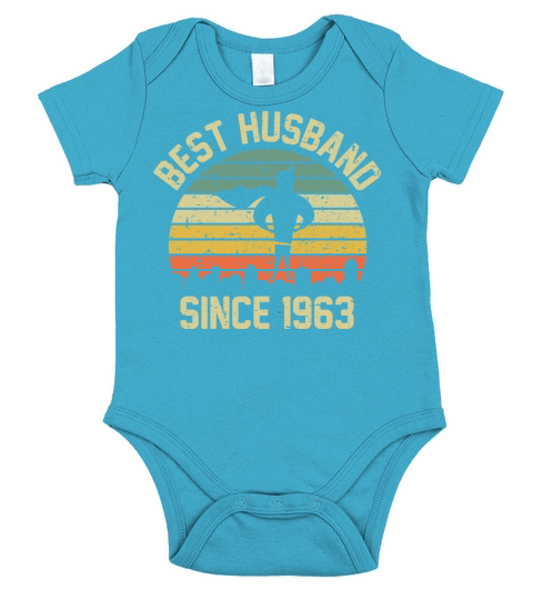 Wedding Anniversary Best Husband SINCE 1963 Short Sleeve Baby One-Piece
