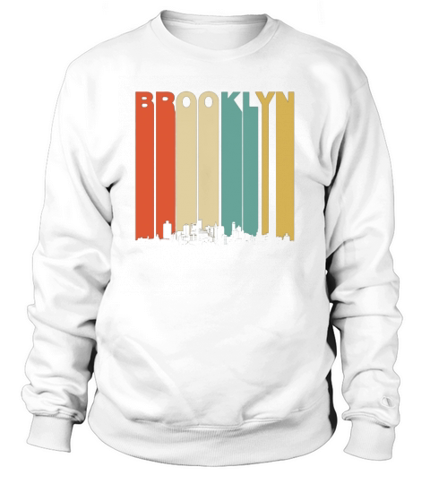 Vintage 1970 S Style Brooklyn New York Skyline T-Shirt Sweatshirt Unisex