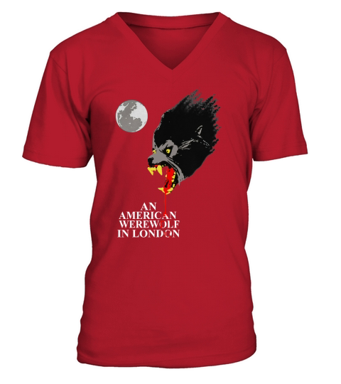 Vintage An American Werewolf In London Art V-Neck T-shirt