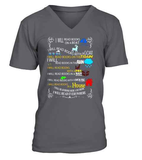 I will read books on a boat &amp;amp;amp; everywhere reading t-shirt V-Neck T-shirt