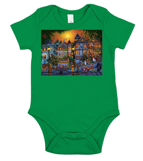 Trick or Treat Jigsaw Puzzle Short Sleeve Baby One-Piece