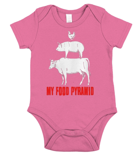 My Food Pyramid shirt - Meat lover tshirt Short Sleeve Baby One-Piece