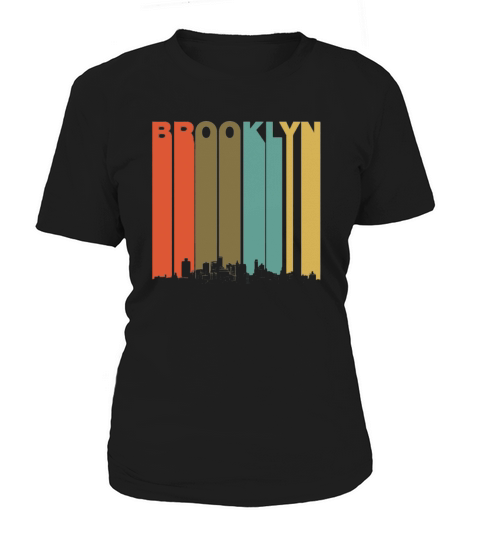 Vintage 1970 S Style Brooklyn New York Skyline T-Shirt Women's T-Shirt