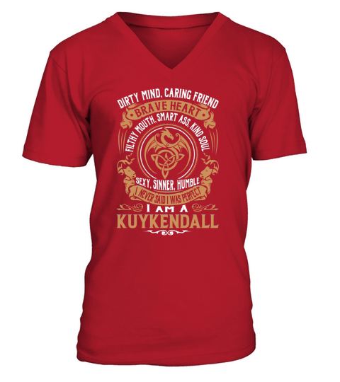 KUYKENDALL Brave Heart Dragon Name Shirts V-Neck T-shirt