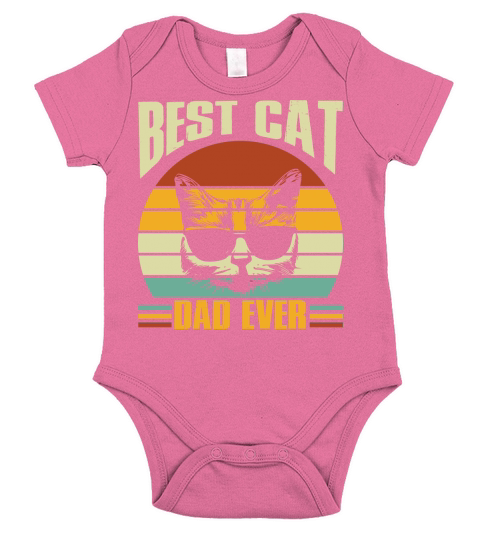 Best cat dad ever Short Sleeve Baby One-Piece
