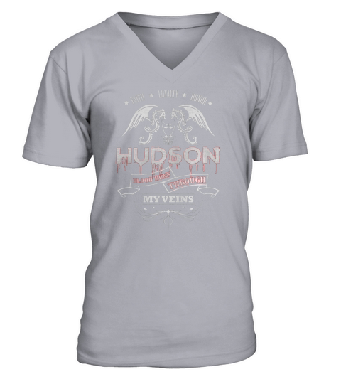 HUDSON BLOOD RUNS THROUGH MY VEINS - TSHIRT for HUDSON V-Neck T-shirt