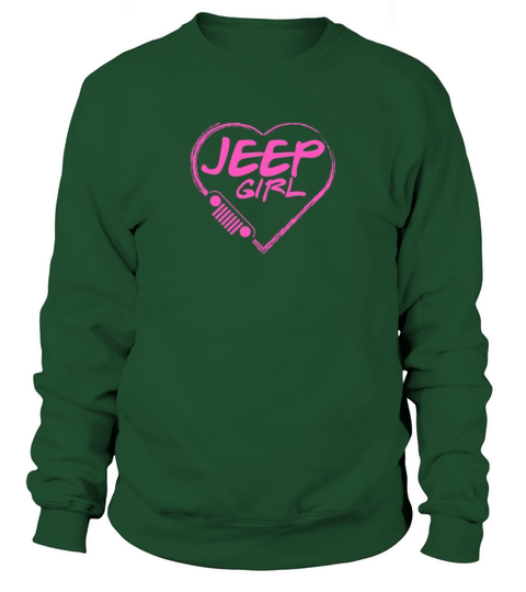 JEEP GIRL PINK HEART LOVELY T SHIRT 1 Sweatshirt Unisex